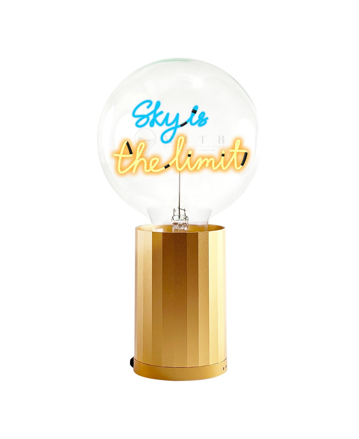 Mitb Bulb Amber with Base Table Lamp Portable