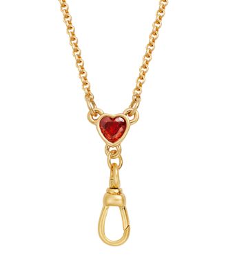 Gold Love Heart Clasp Chain Necklace