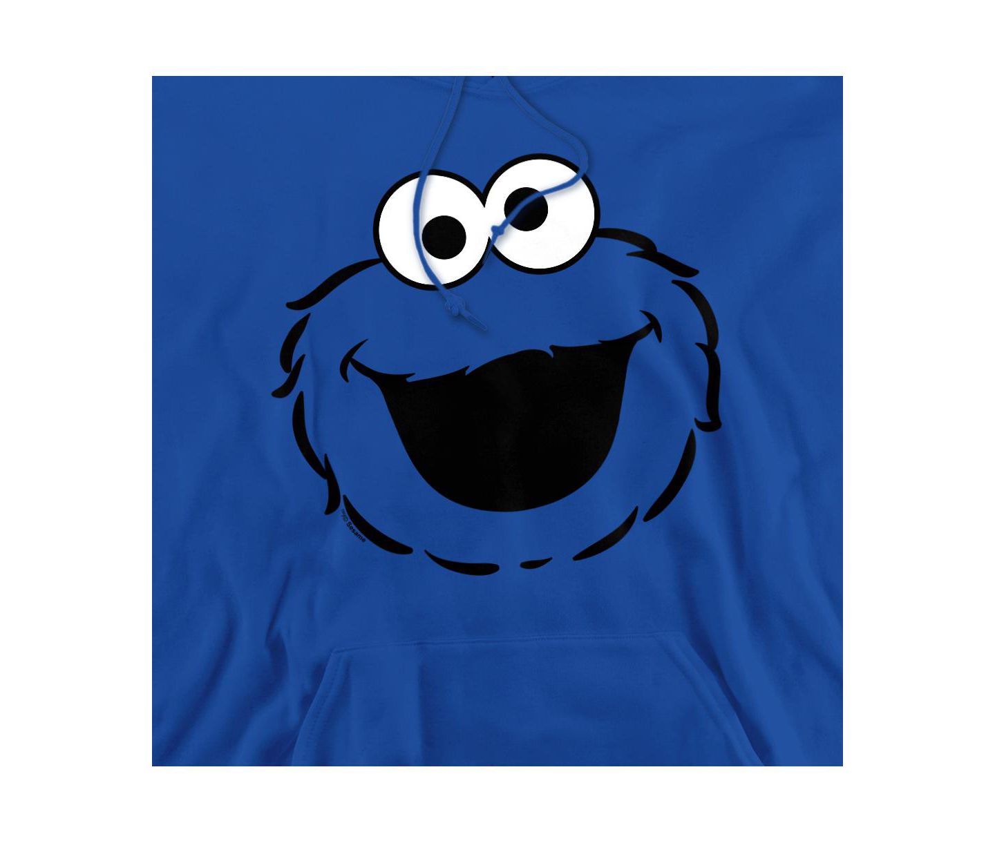 Мужское худи Sesame Street с принтом Cookie Monster на всю грудь, цвет: Королевский синий — фото 2