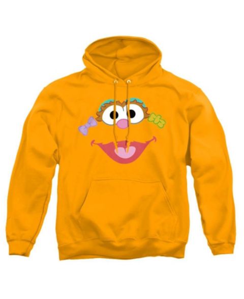 Мужское худи Sesame Street Zoe Face Graphic Long-Sleeve Pullover, цвет: Золотой