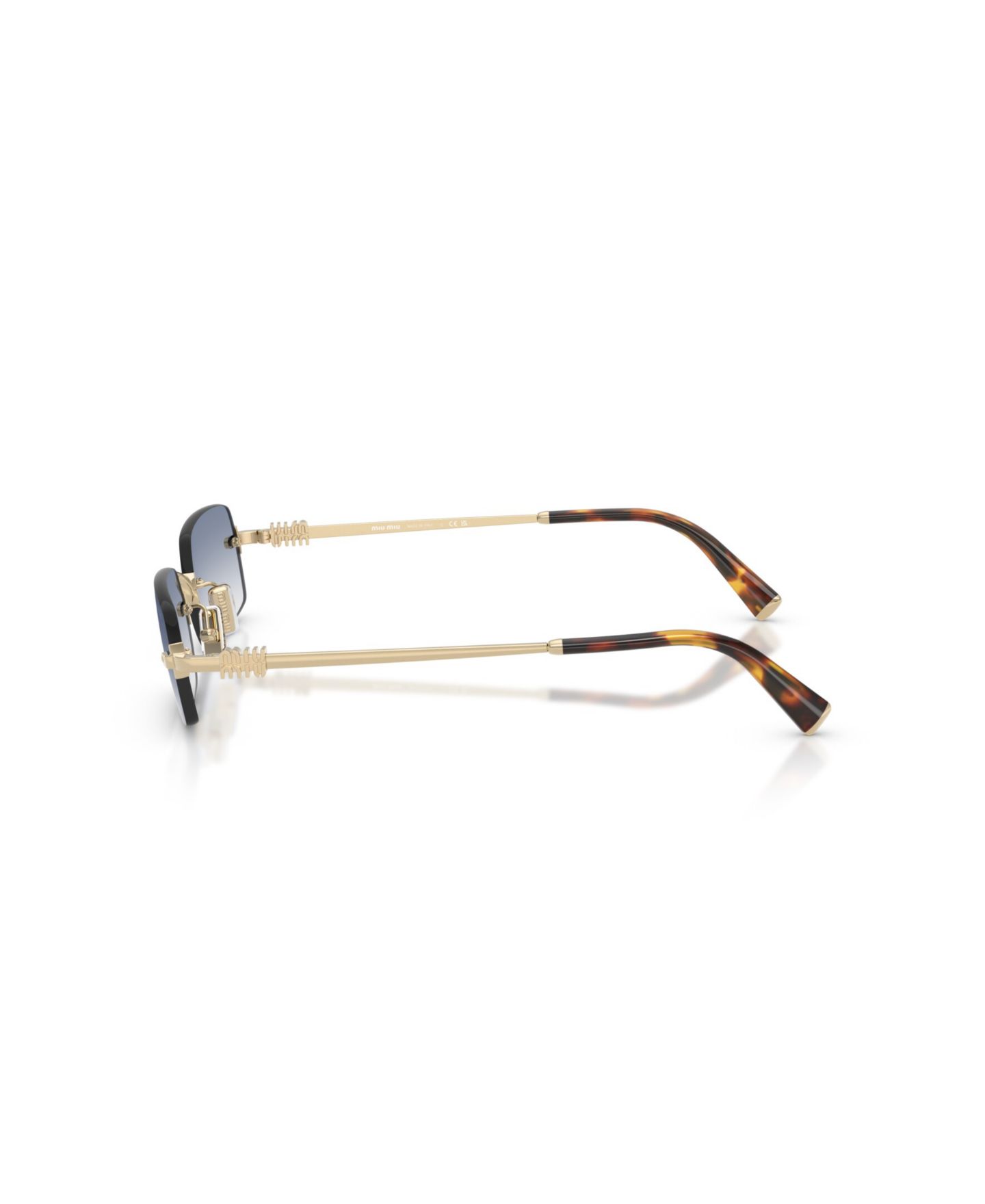 Женские солнцезащитные очки MIU MIU MIU Sunglasses, MU B50S, цвет: Золотой, вариант 1 — фото 7