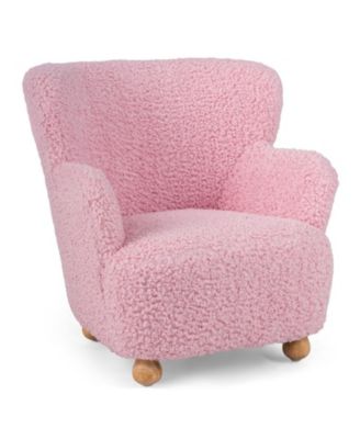 Sherpa Kids Sofa Chair and Anti-Slip Solid Wood Legs