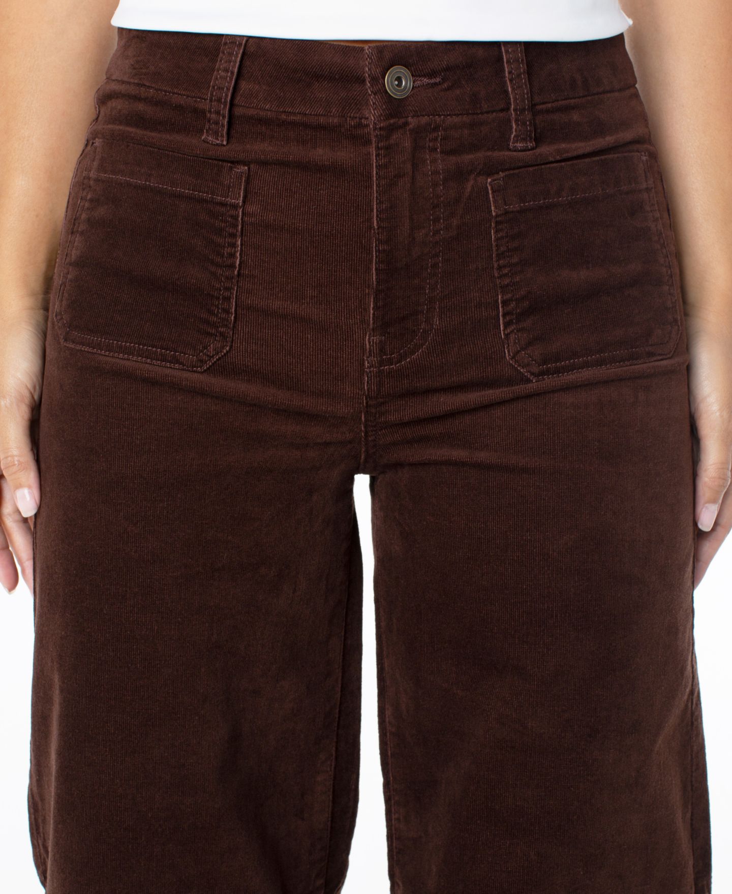 Женские джинсы Celebrity Pink Juniors' High-Rise Wide-Leg Corduroy, цвет: Кофейный — фото 4