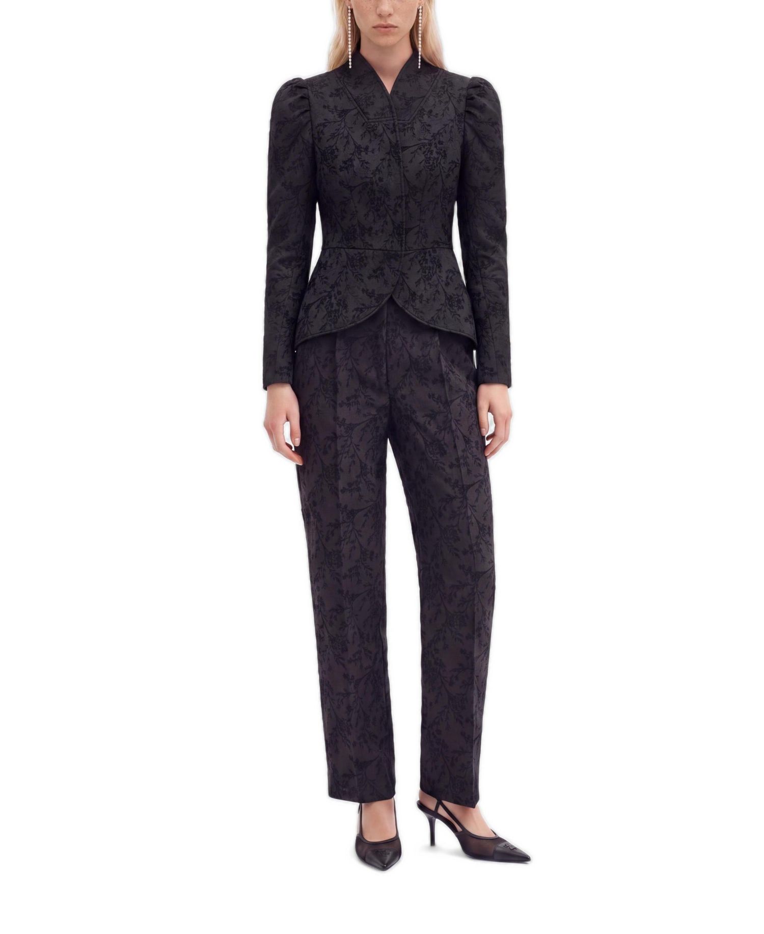 Women's Balloon Sleeve Jacquard Jacket