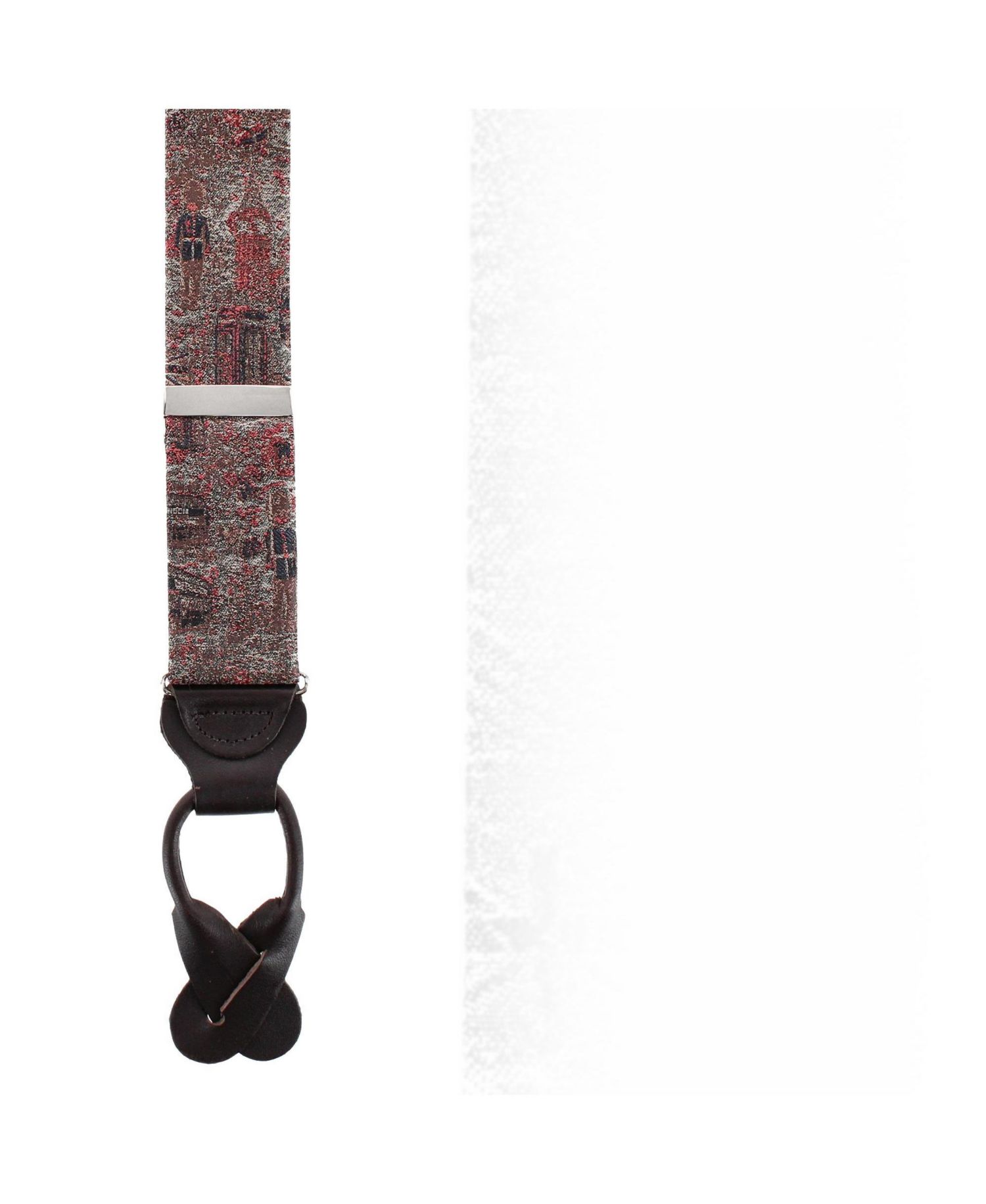 London Tapestry Silk Button-End Suspenders