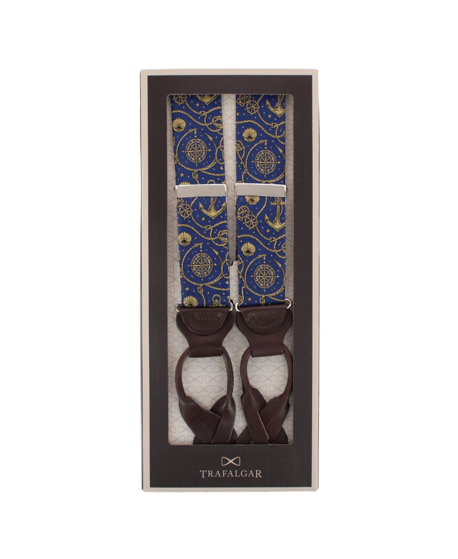 Silk Novelty Leather Button End Suspenders