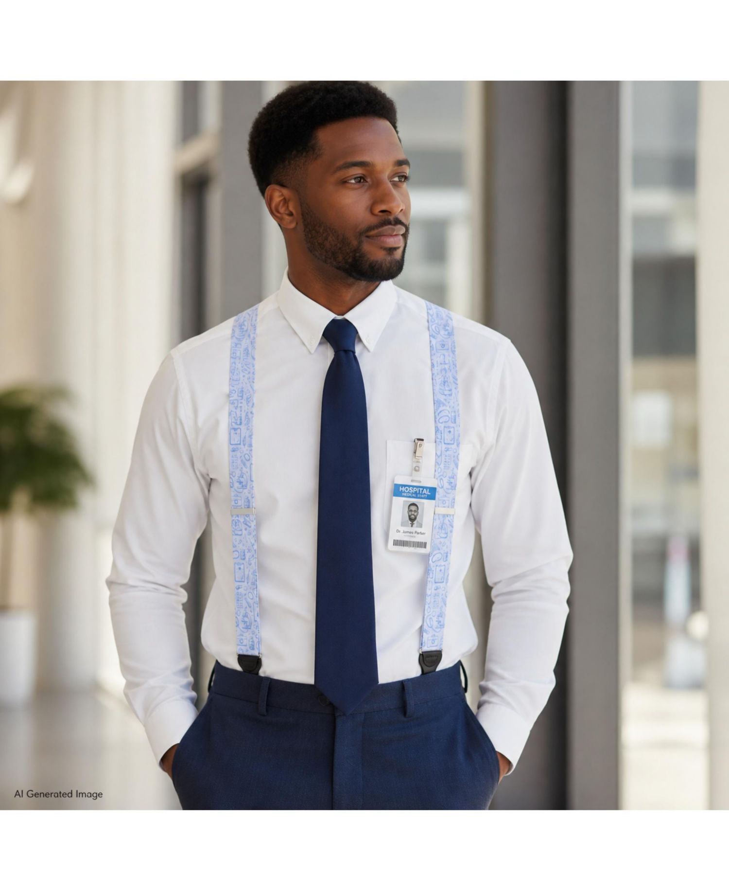 Medical Alert Silk Novelty Suspenders