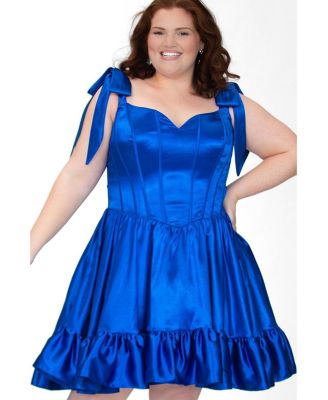 blue plus size corset dress Cocktail & Party Dresses Size:M - (8-10) creating a look thats color: purple V Neck Light Blue
