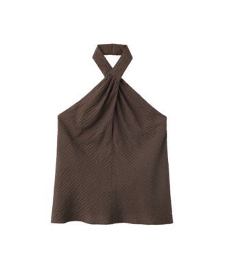 Women's Sleeveless Halter Open-Back Tank Top