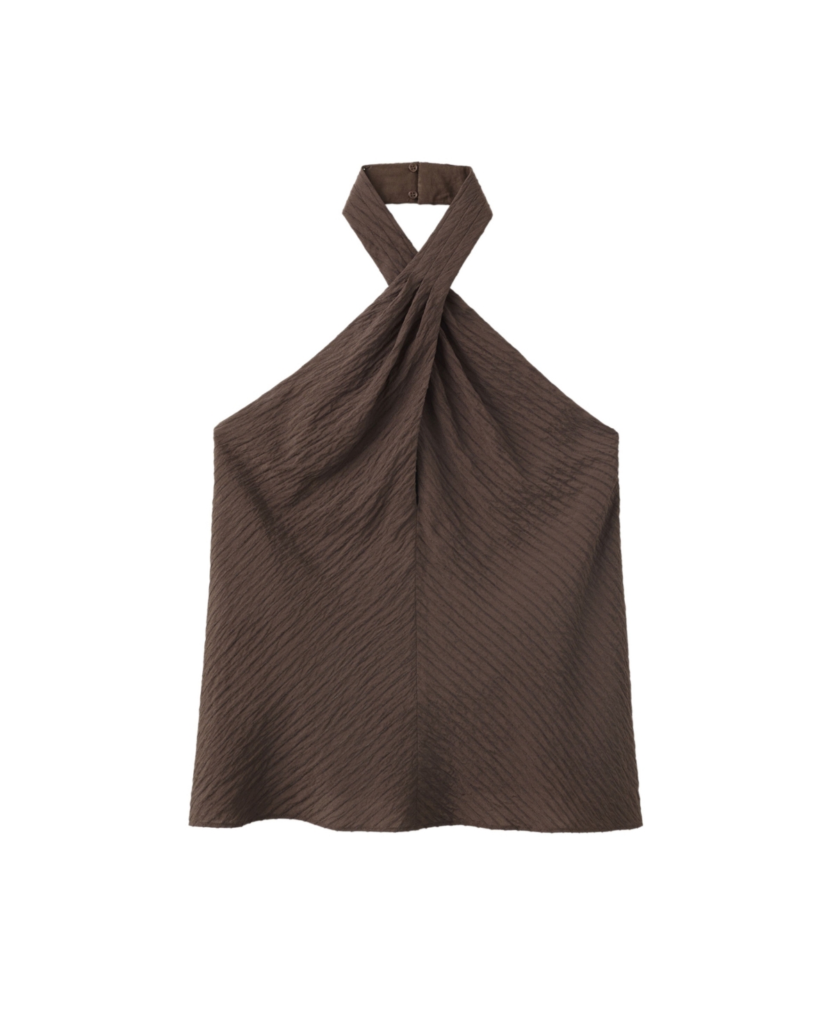 Mango Women's Sleeveless Halter Open-Back Tank Top