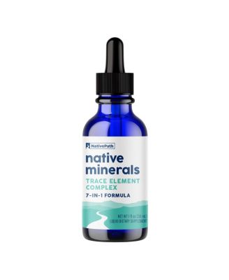 Native Minerals 7 in 1 Ionic Liquid Trace Element Complex with Magnesium Potassium Sodium Chloride 1 Fluid Ounce 30 Servings