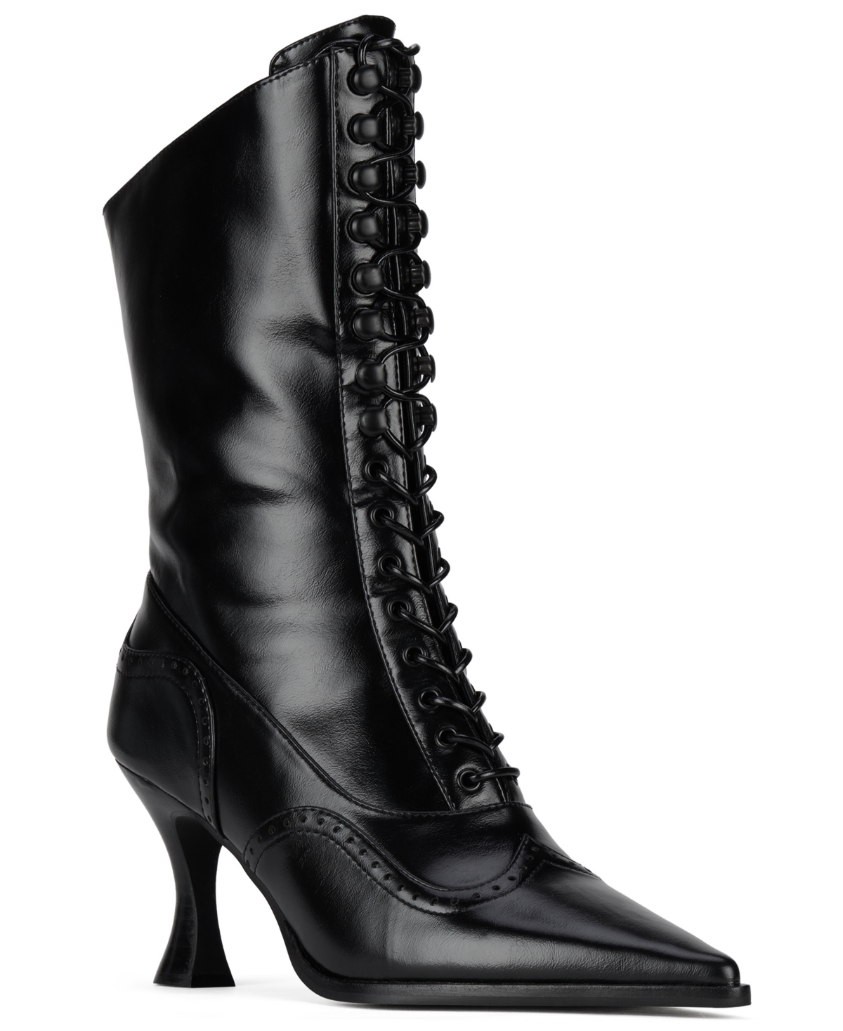 Jeffrey Campbell Women's Pollitt Pointed-Toe Lace-Up Boots