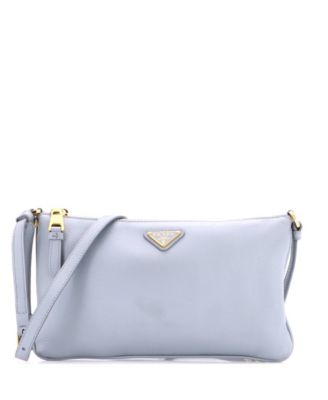 Vitello Daino Mini Leather Zip Crossbody Bag