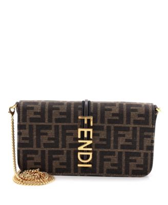 Fendigraphy Zucca Canvas Wallet on a Chain