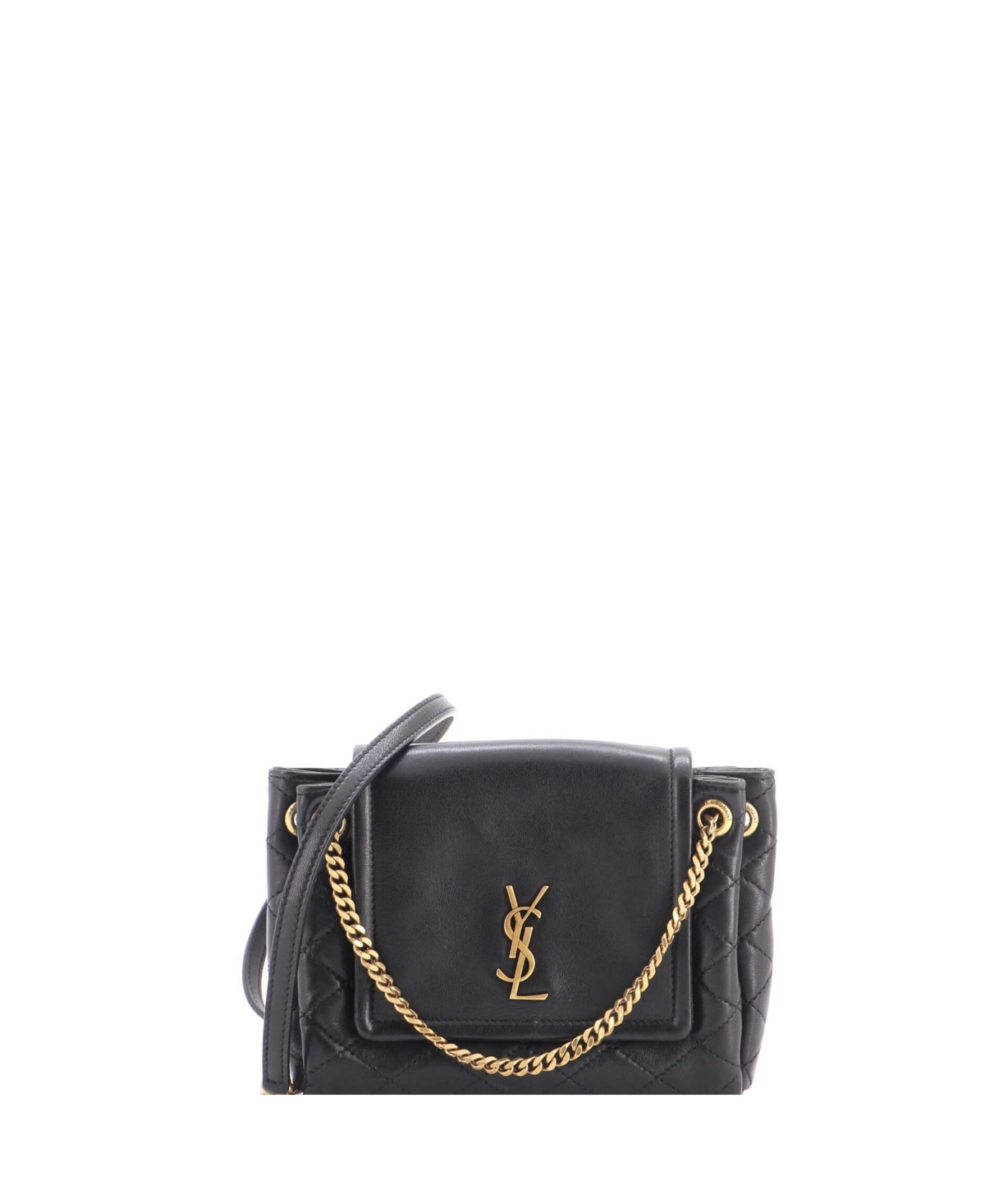 Pre-Owned Saint Laurent Mini Nolita Satchel Quilted Leather - Black