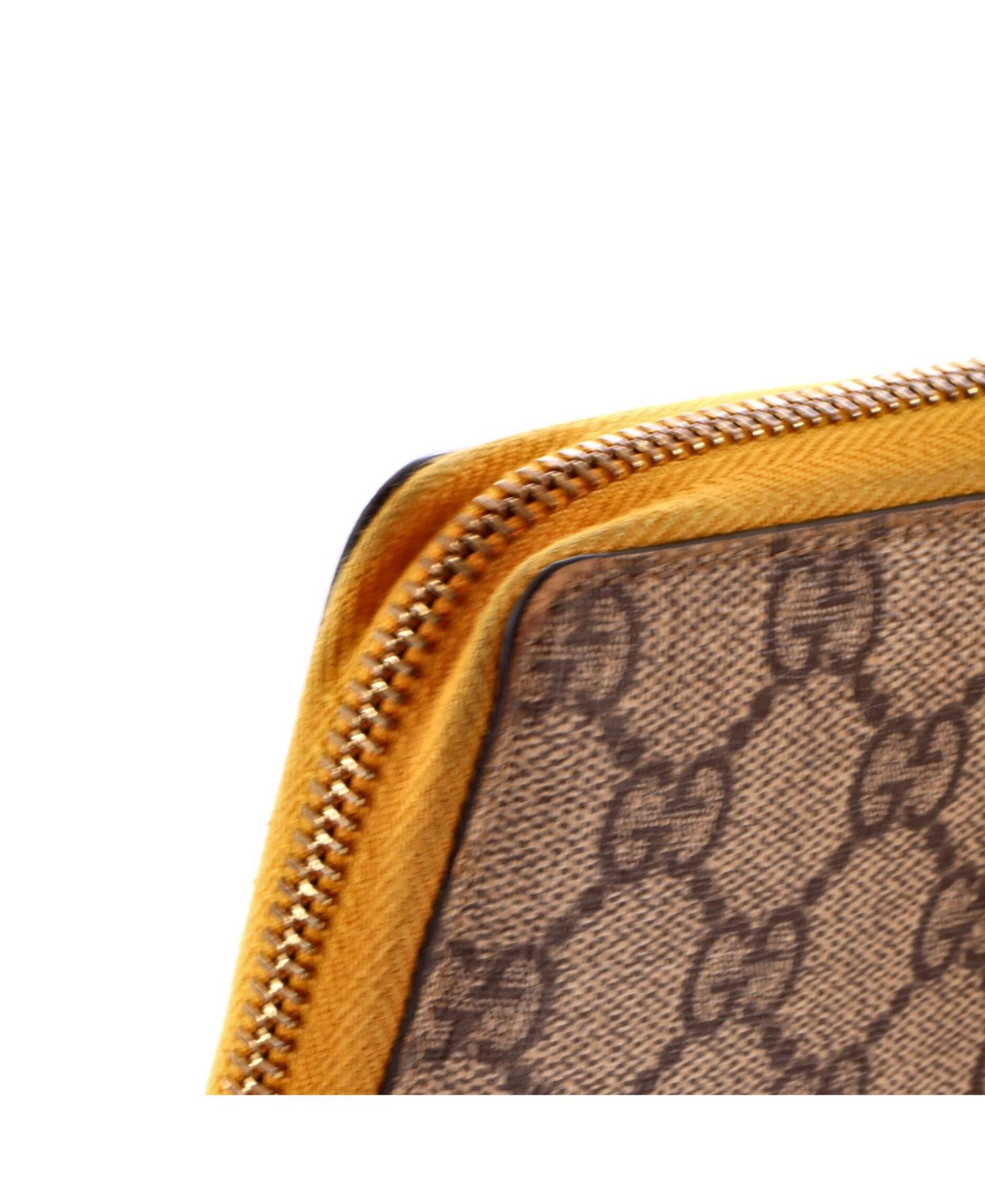 Zip Around Wallet GG Coated Canvas with Applique