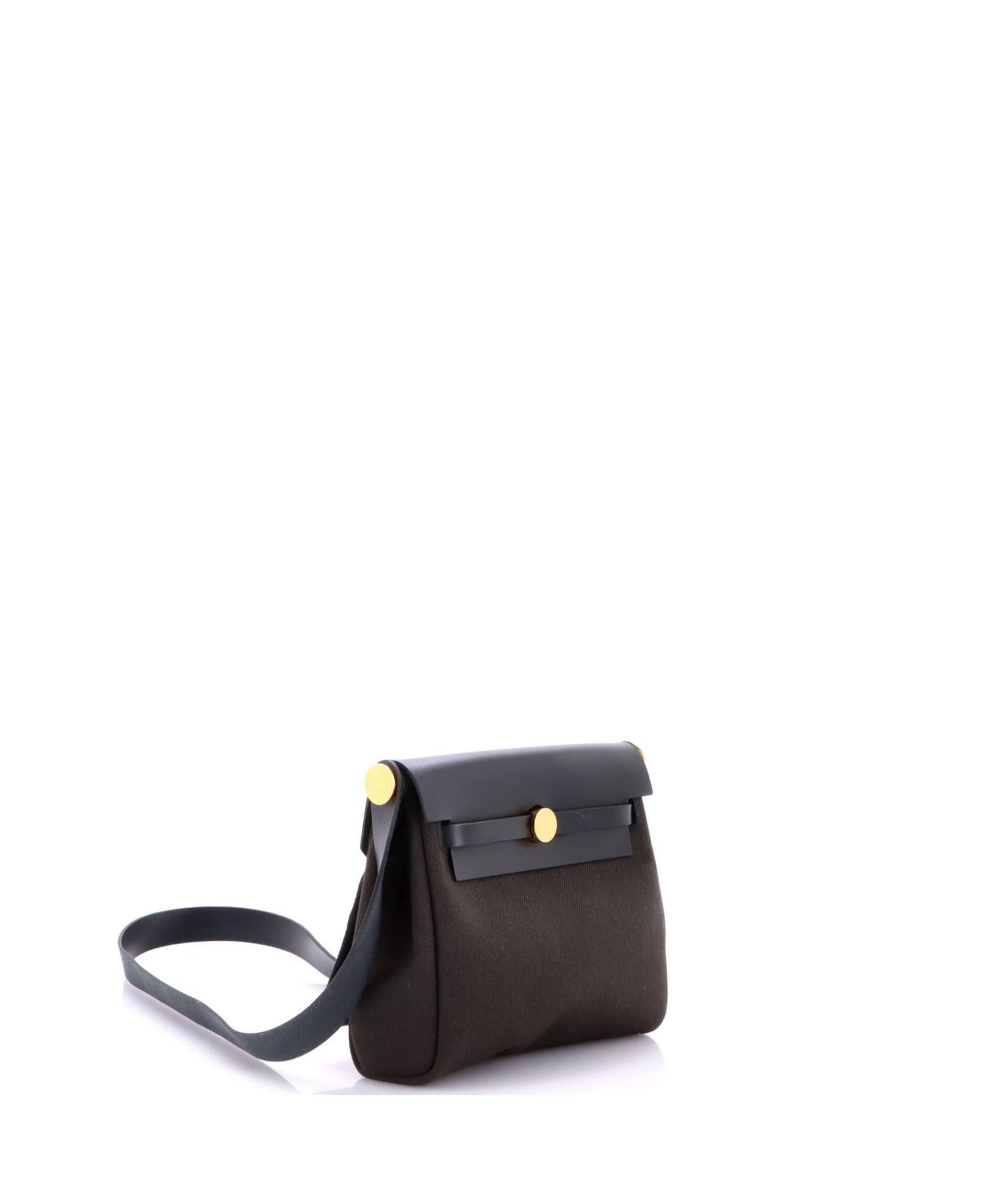 Pre-Owned HERMES Pre-Owned Hermes 20 Herbag Zip Toile and Leather