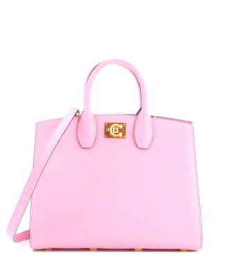 Medium Studio Box Leather Satchel