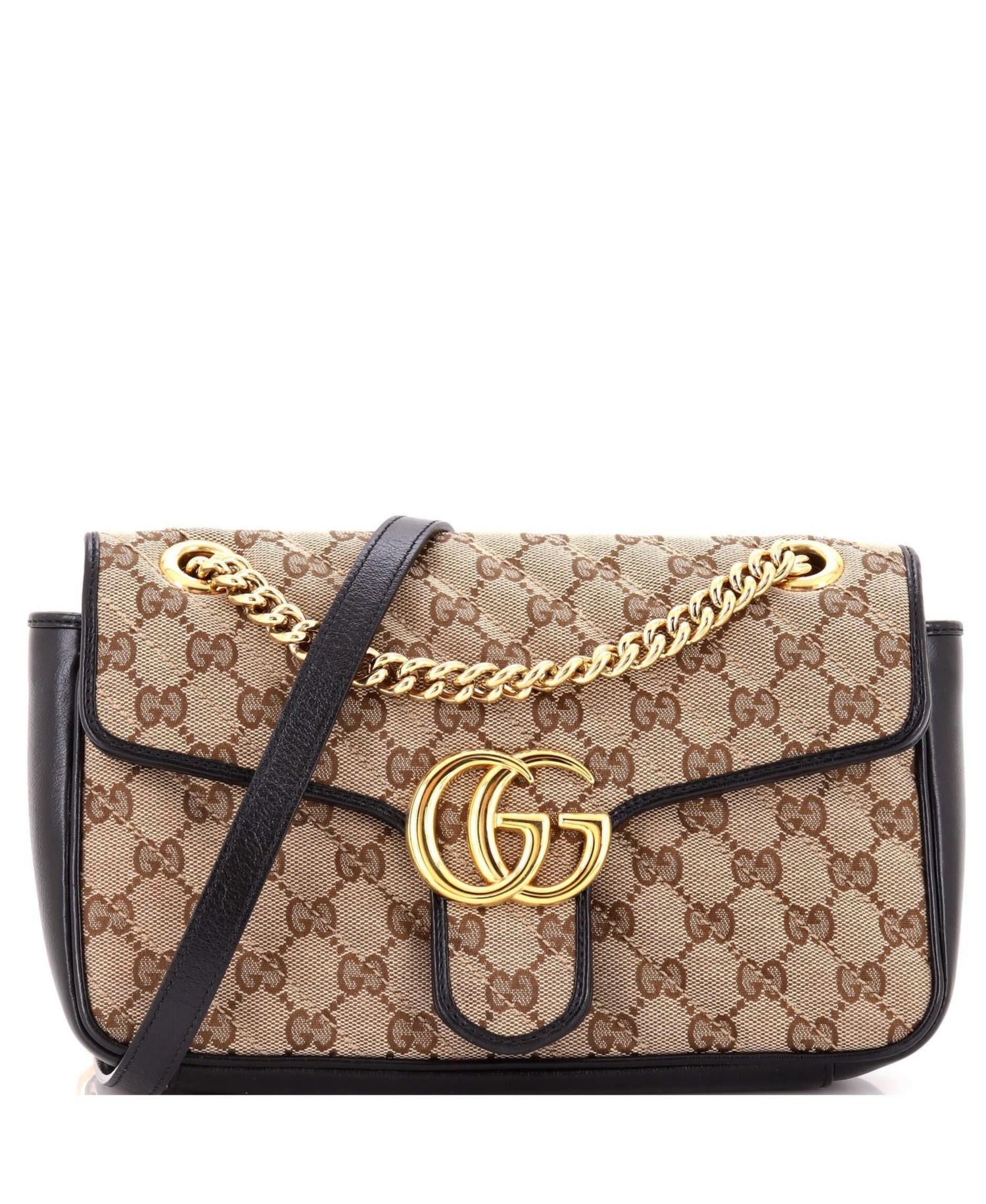 GG Marmont Quilted Crossbody Flap Bag, 10"W x 6"H x 3"D