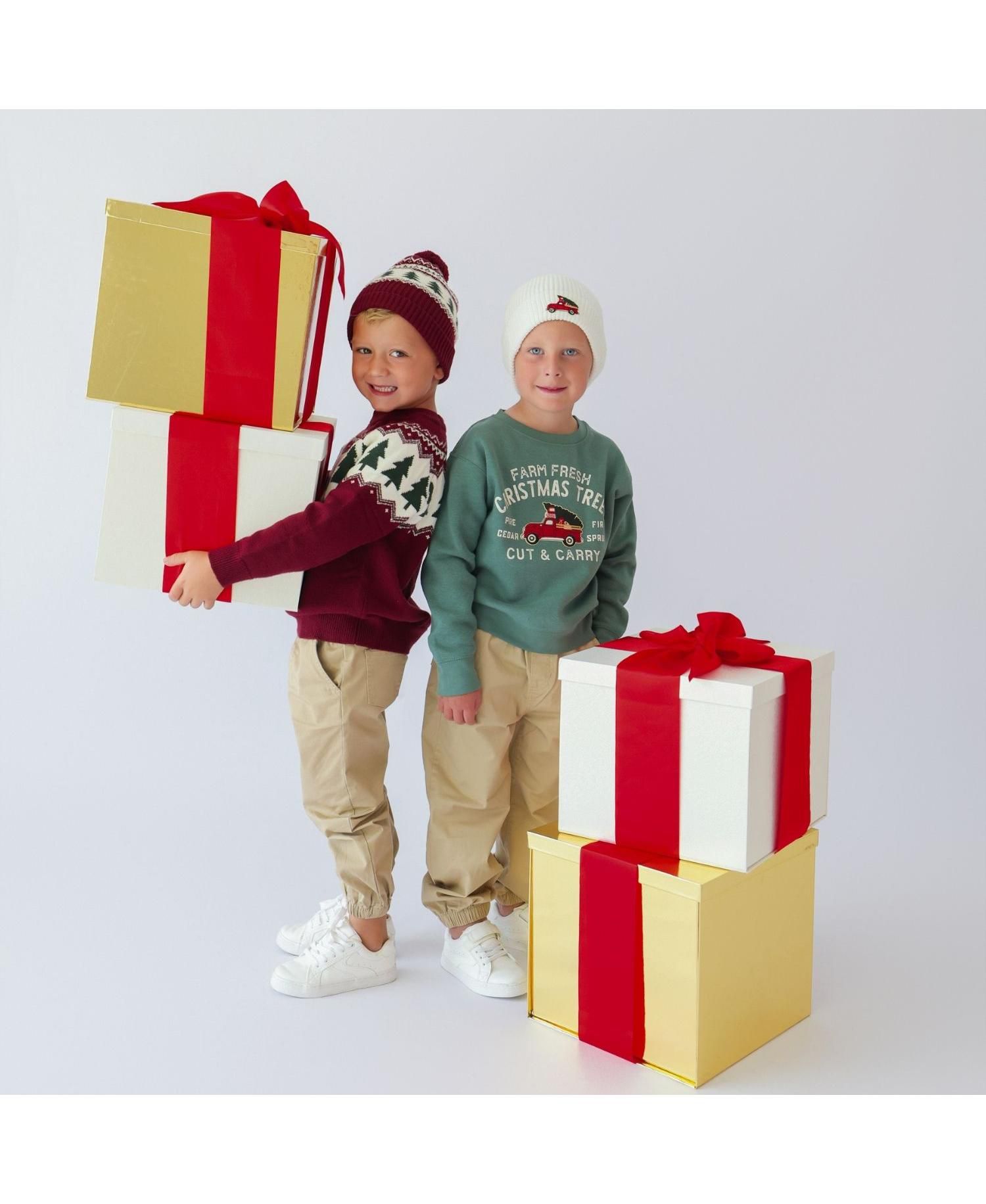 Boys' 2T-20 Farm Fresh Christmas Tree Patch Holiday Graphic Sweatshirt
