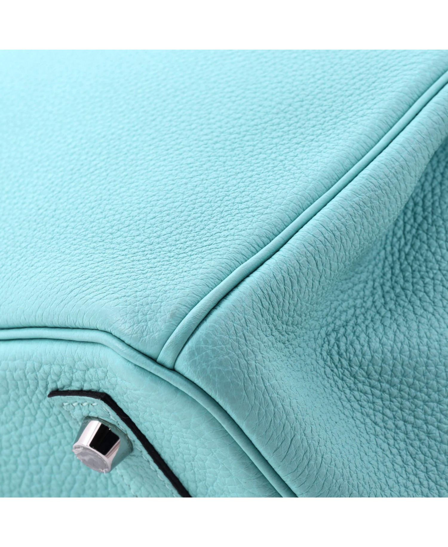 Pre-Owned HERMES Pre-Owned Hermes Birkin 30 Handbag Blue Togo with Palladium Hardware