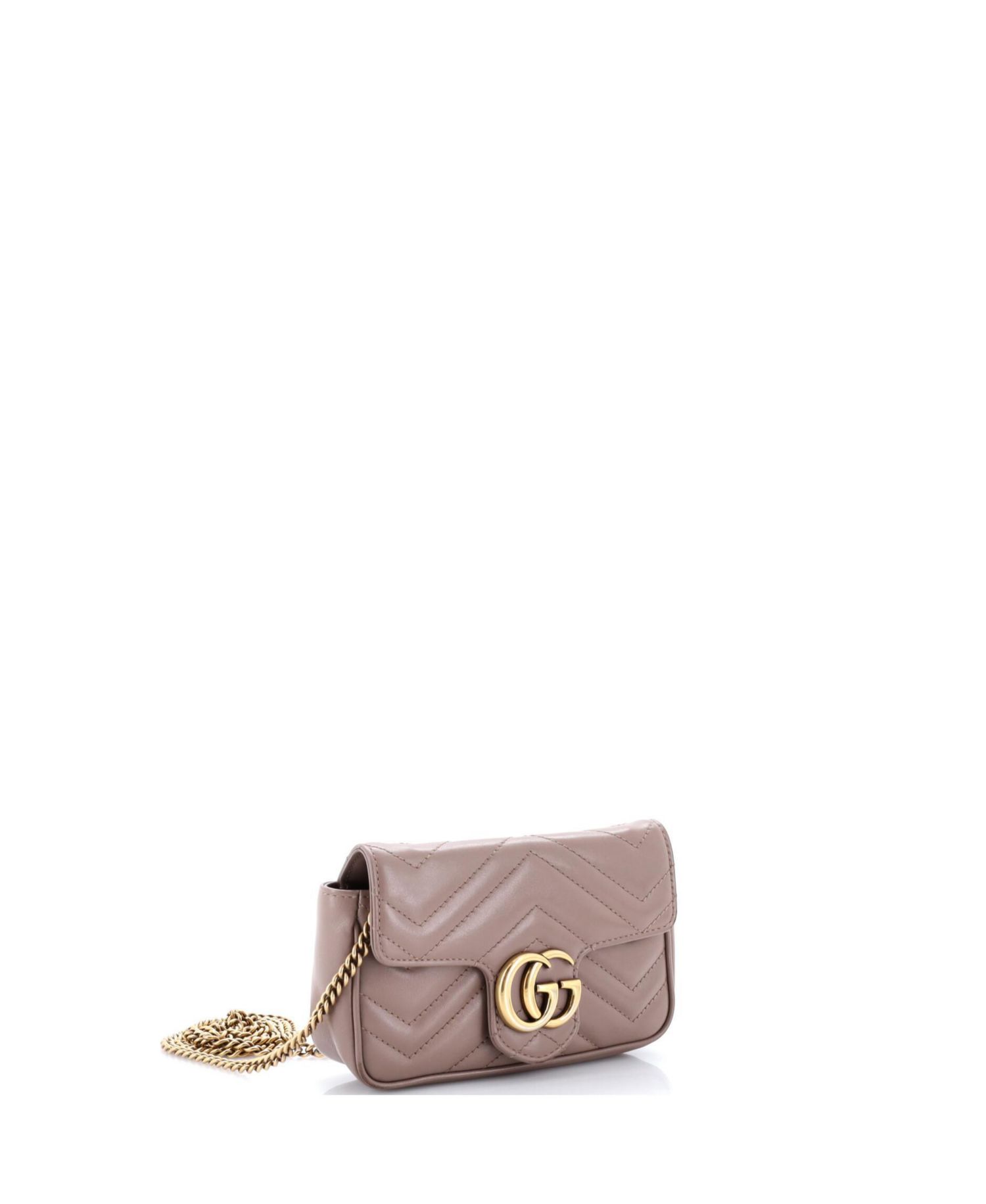 Super Mini GG Marmont Matelasse Leather Shoulder Bag