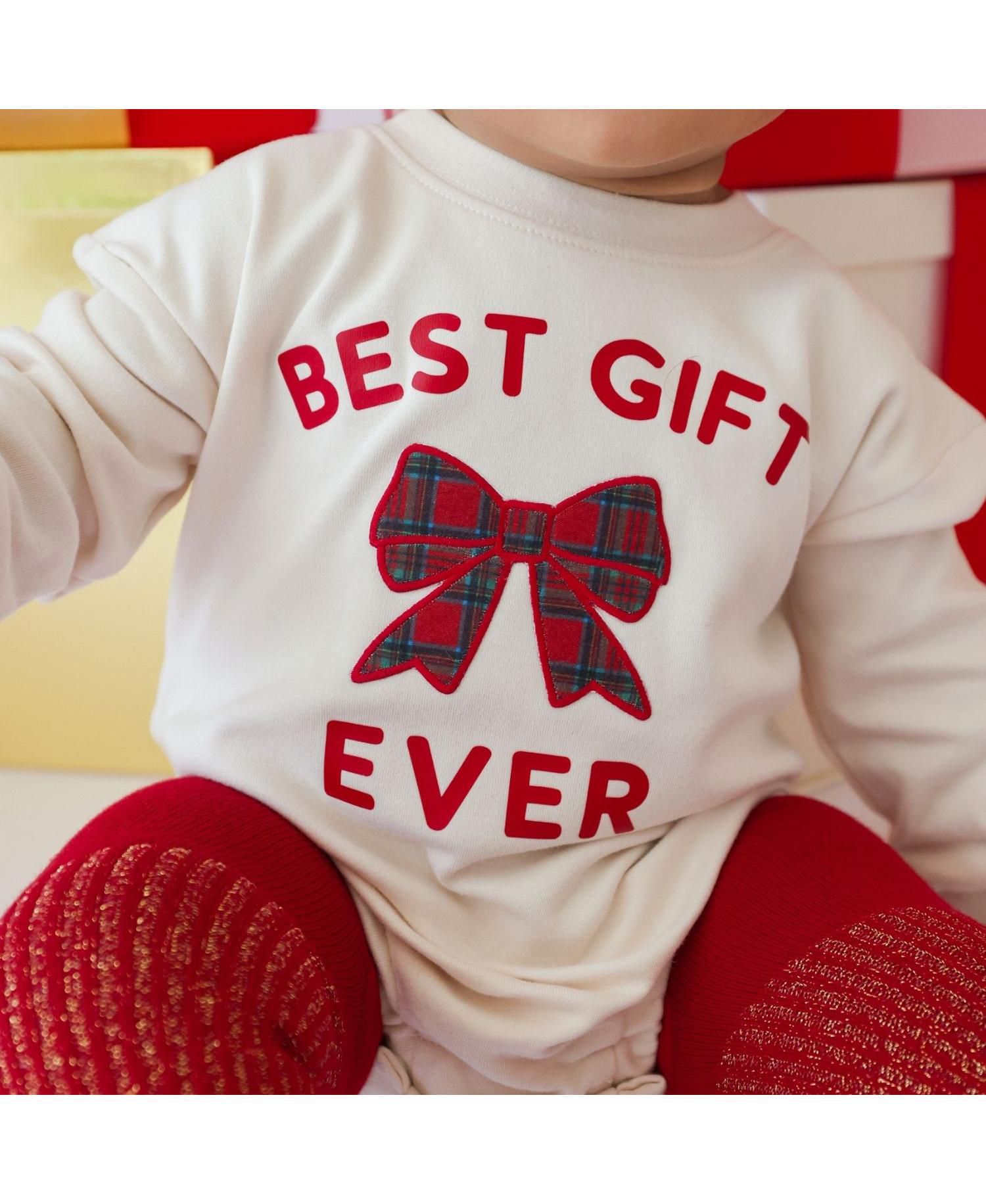 Baby Girls' Best Gift Ever Long-Sleeve Holiday Romper