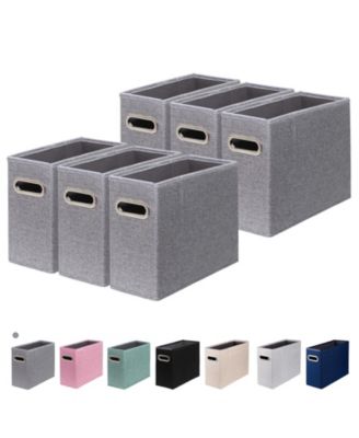 Letter Size File Organizer Folders Fabric Storage Box Collapsible Metal Handle Smooth PVC Rails