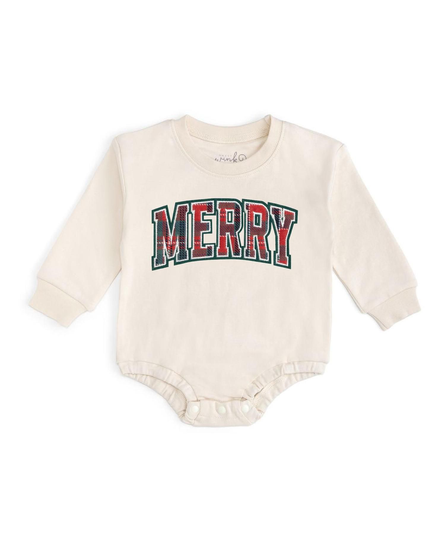 Baby Boys' Tartan Long-Sleeve Holiday Romper