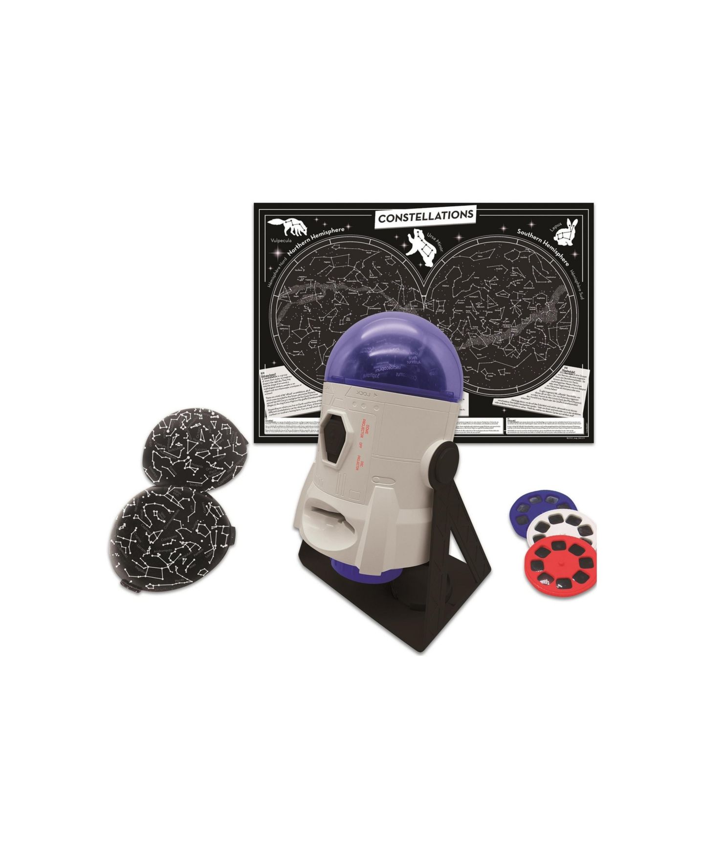 Детские игрушки Lexibook 2-in-1 Constellations and Images Motorized 360-Degree Planetarium Projector, 6-Piece, Ages 8+, цвет: Белый — фото 4