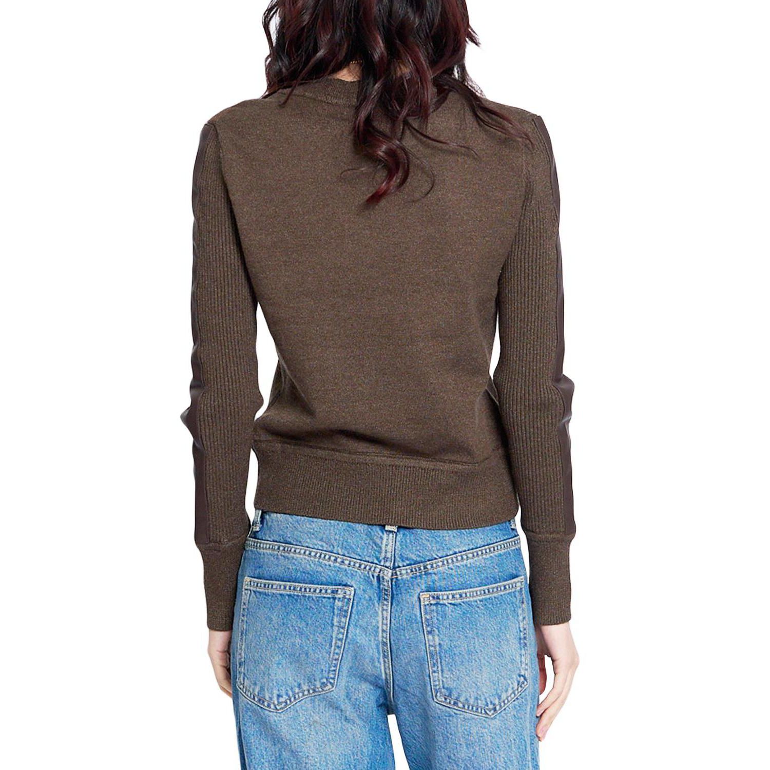 Women's Vesper Faux-Leather Panel Sweater