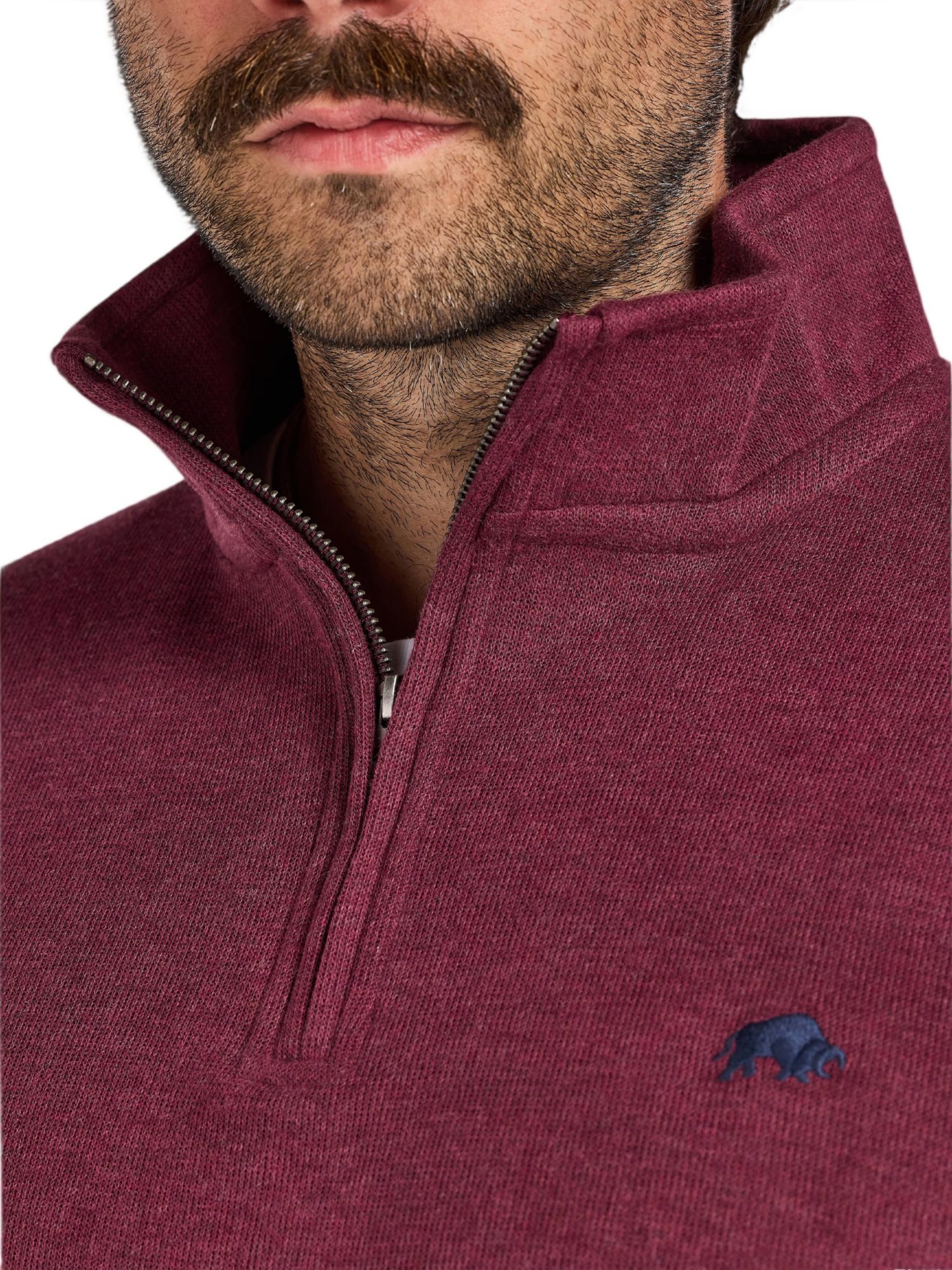 Men's Big & Tall French Rib Quarter Zip Classic-Fit Cotton-Blend Sweatshirt