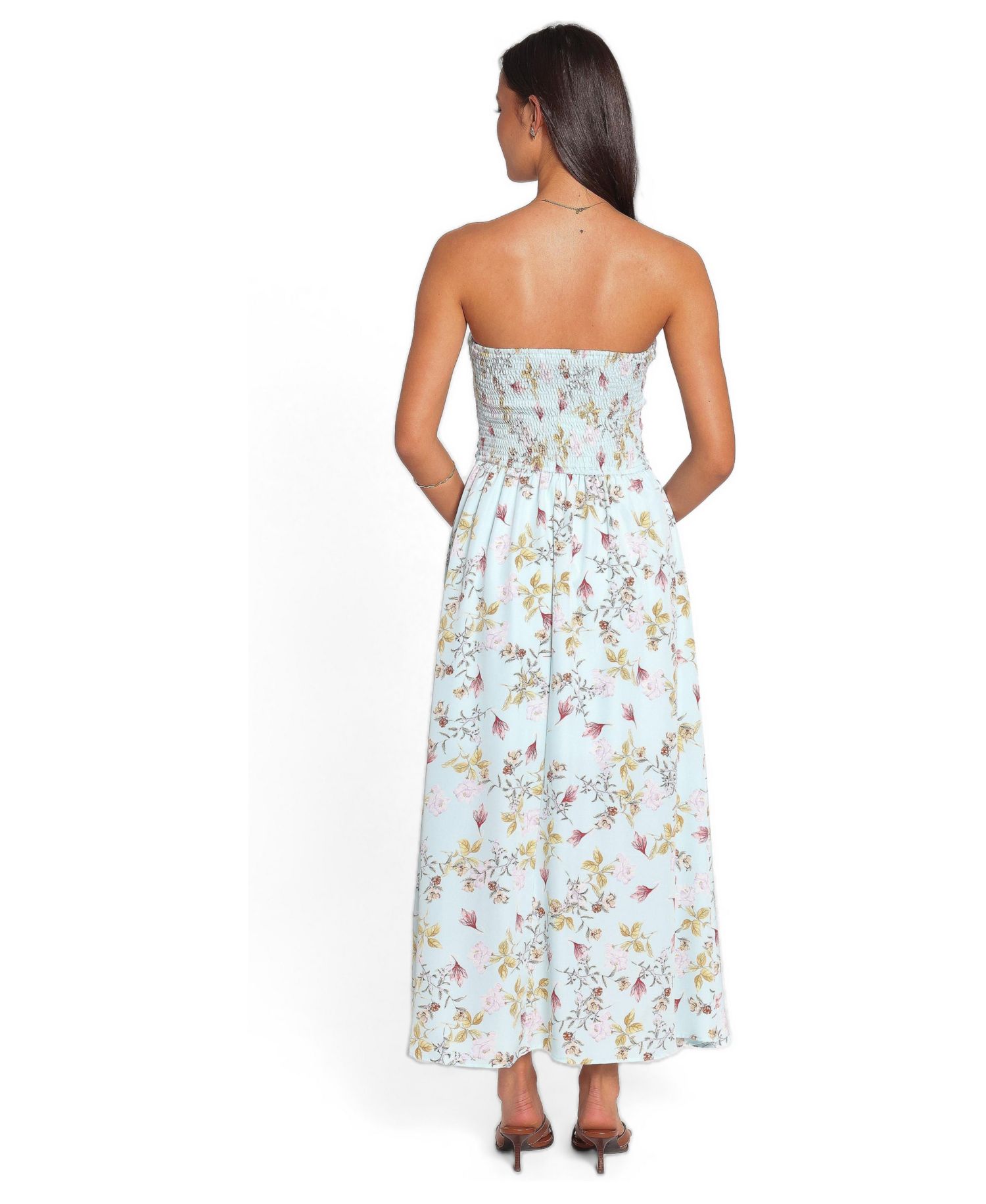 Women's Marta Strapless Floral A-Line Midi Dress