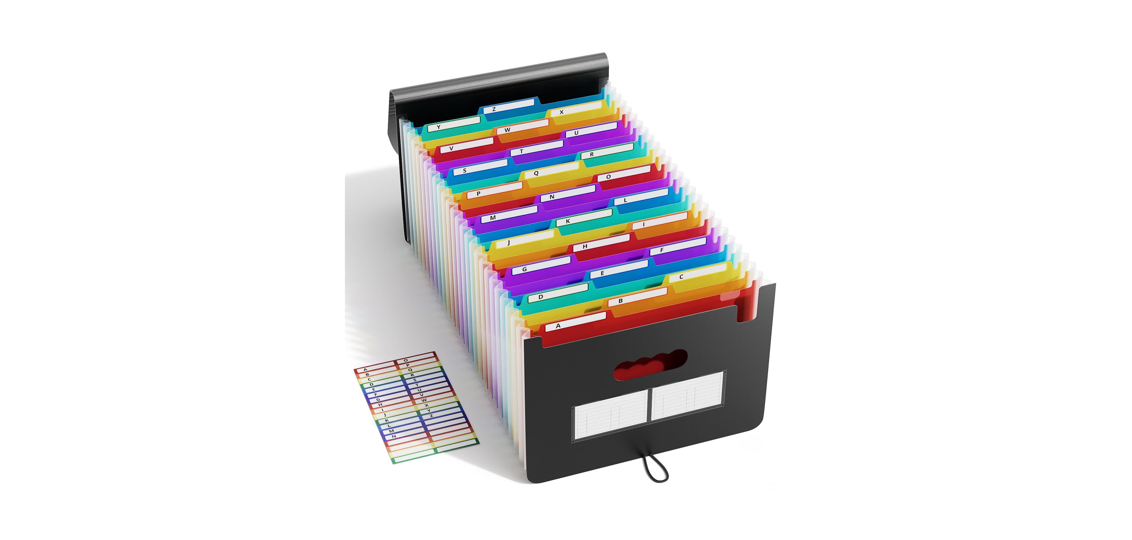 Danrong 26 Pocket Accordion File Organizer A-z Tabs Expanding Folders Home Office Organization