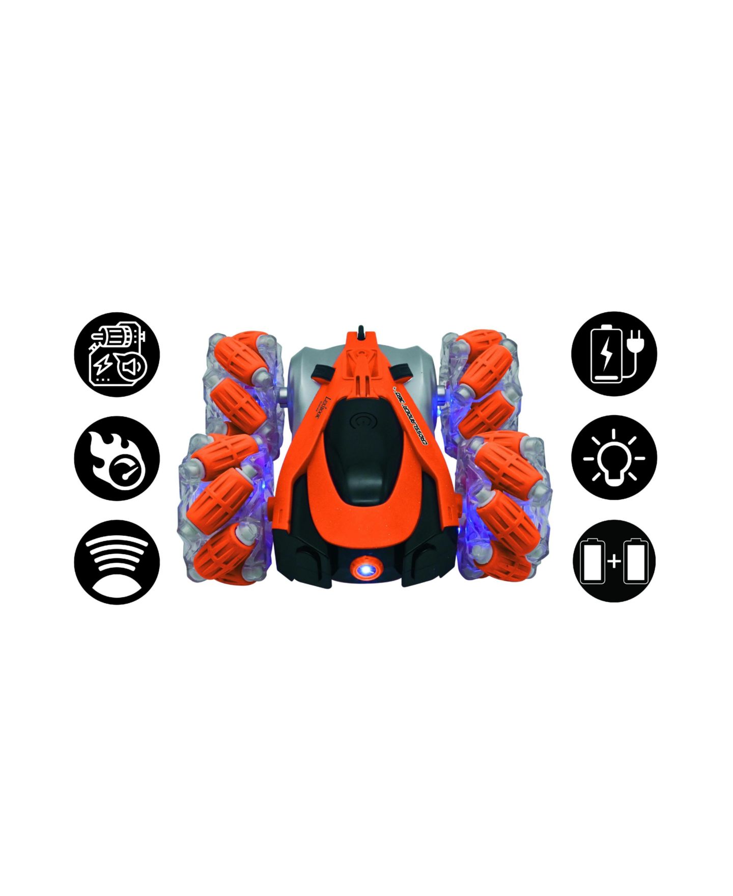 Детская игрушка Lexibook 1:24 Crosslander® 360+ Glow-in-the-Dark Radio-Control Stunt Car — фото 3