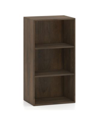 3-Tier Cube Bookcase with Adjustable Shelves for Home Office Storage and Display
