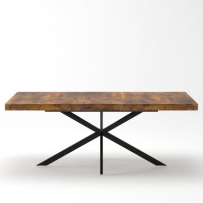 55-70 Inch Extendable Dining Table with Storage Box