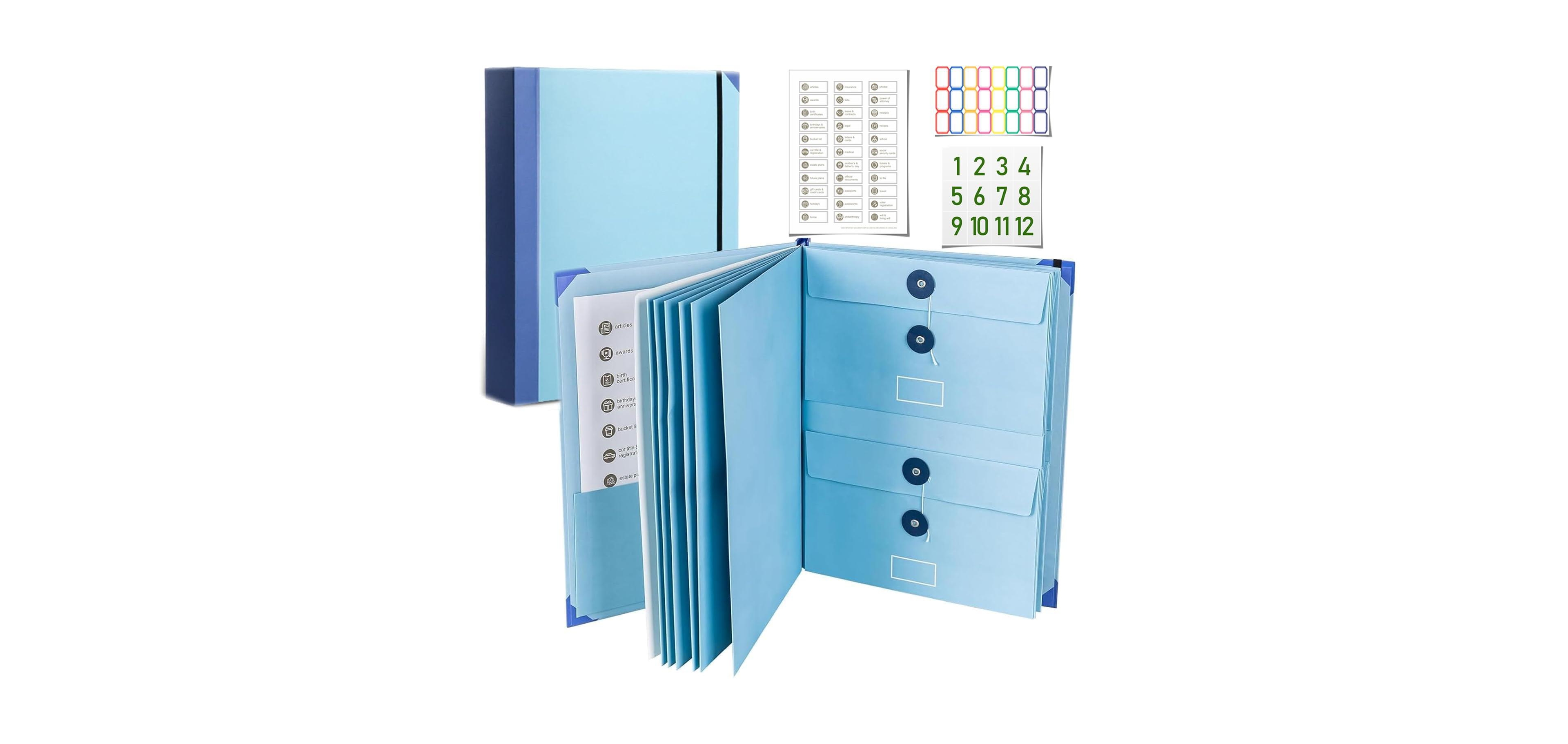 Four Candies Accordion File Organizer Binder With Labels For Documents Passports Photos Letters
