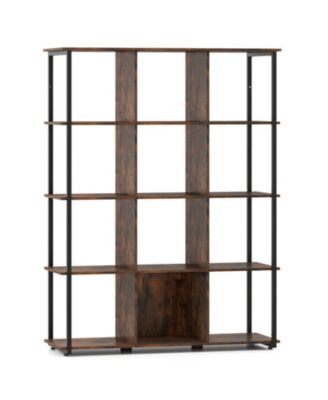 12-Cube Open Bookcase for Living Room Book Storage