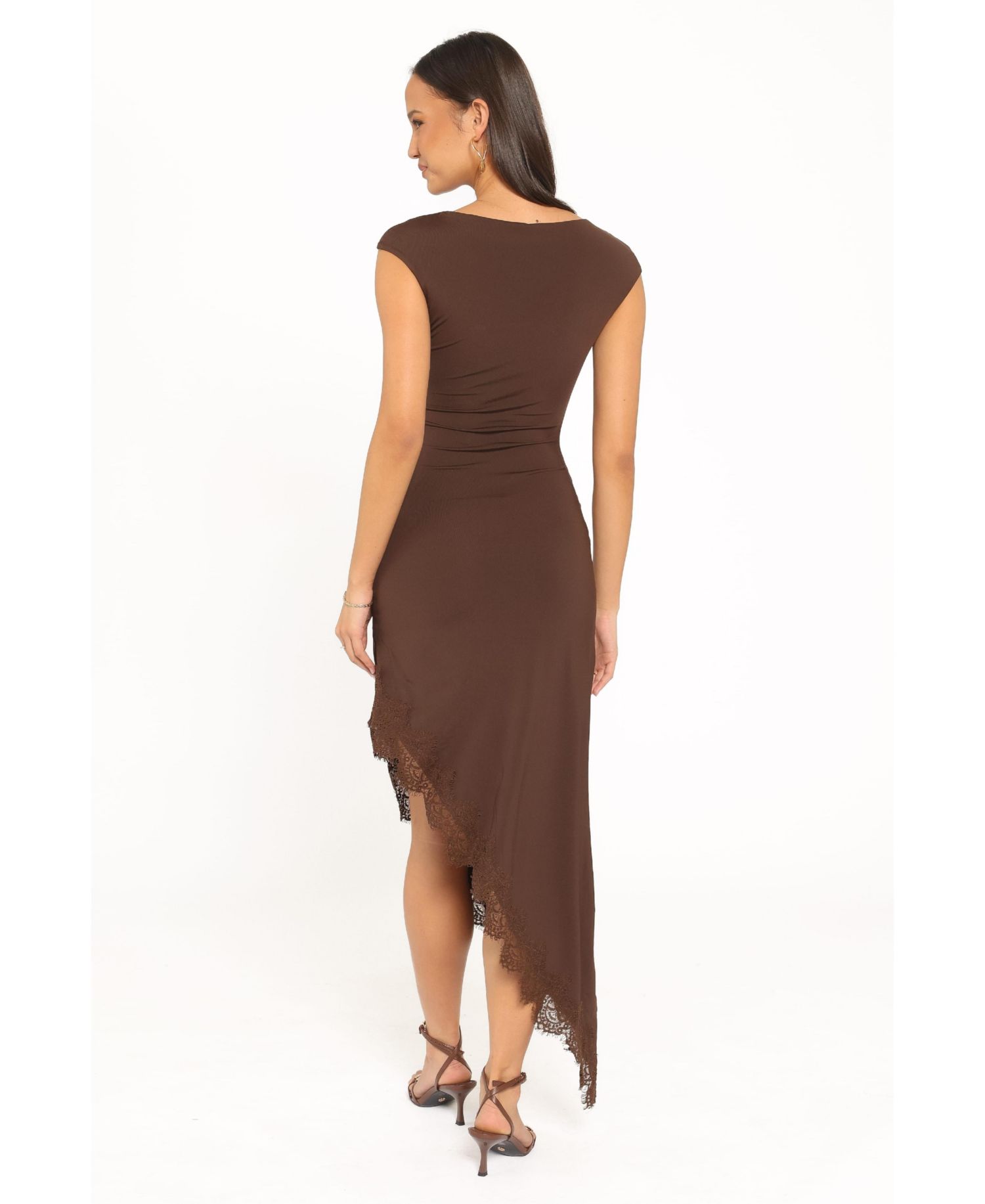 Women's Channing Boat Neck Lace Midi Dress