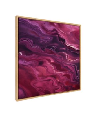 Sylvie Tonal Abstract Framed Canvas by The Creative Bunch Studio