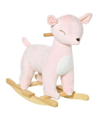 Rocking Deer Plush with Realistic Sounds Ride-On, Holds 99 lbs, Ages 3-6