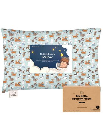 Jumbo Toddler Pillow with Pillowcase, 14X20 Soft Toddler Pillows for Sleeping, Kids Travel Pillow