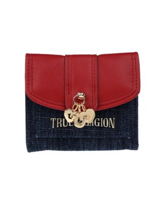 Charm Dangle PU Flap Trifold Wallet