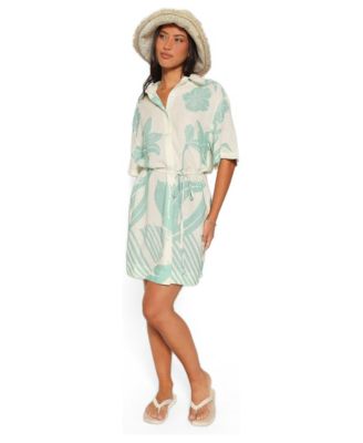 Women's Karmon Floral-Print Button-Down Mini Dress