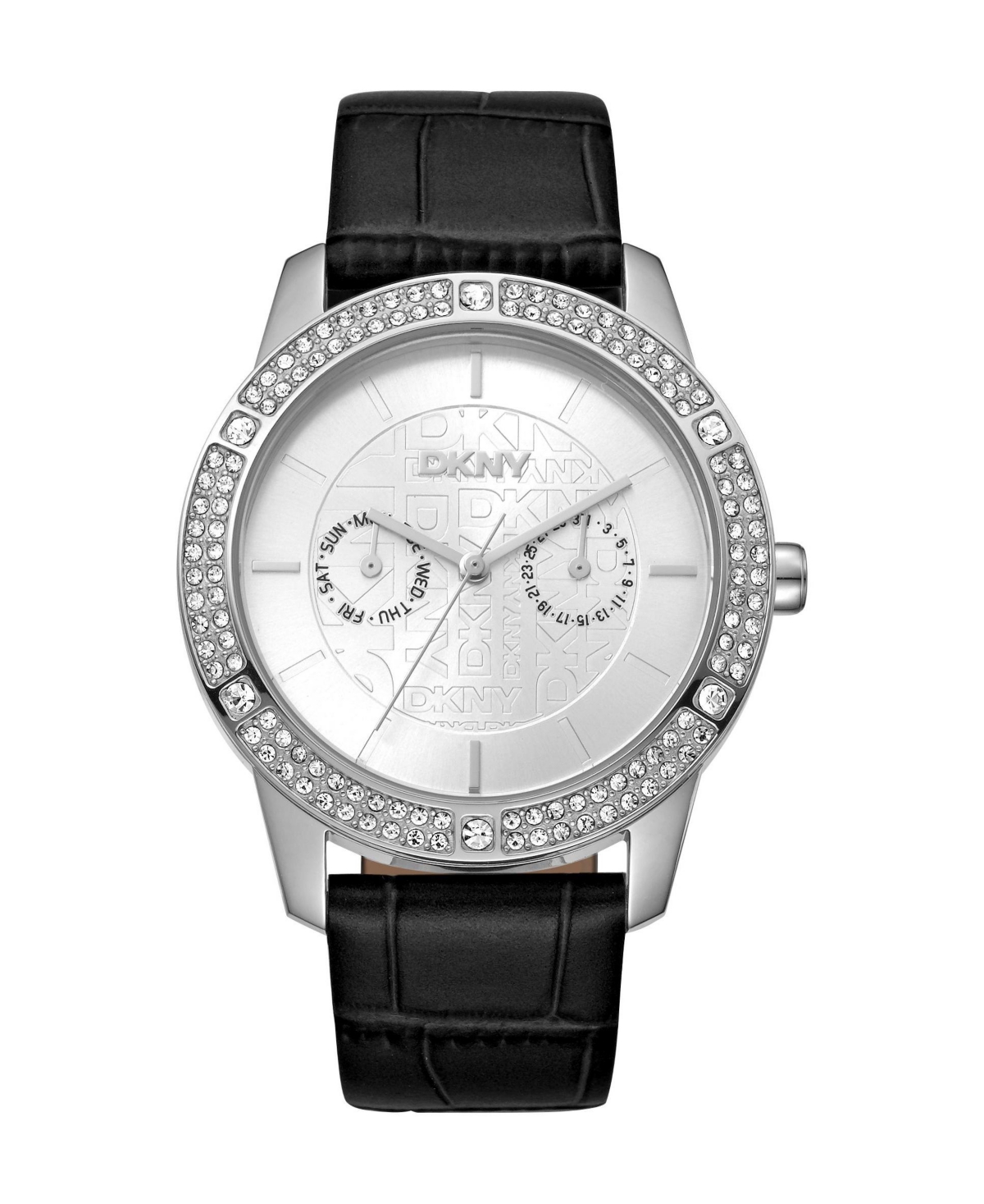 Dkny Women's Evening Quartz Leather Strap Watch, 40 mm - Silver
