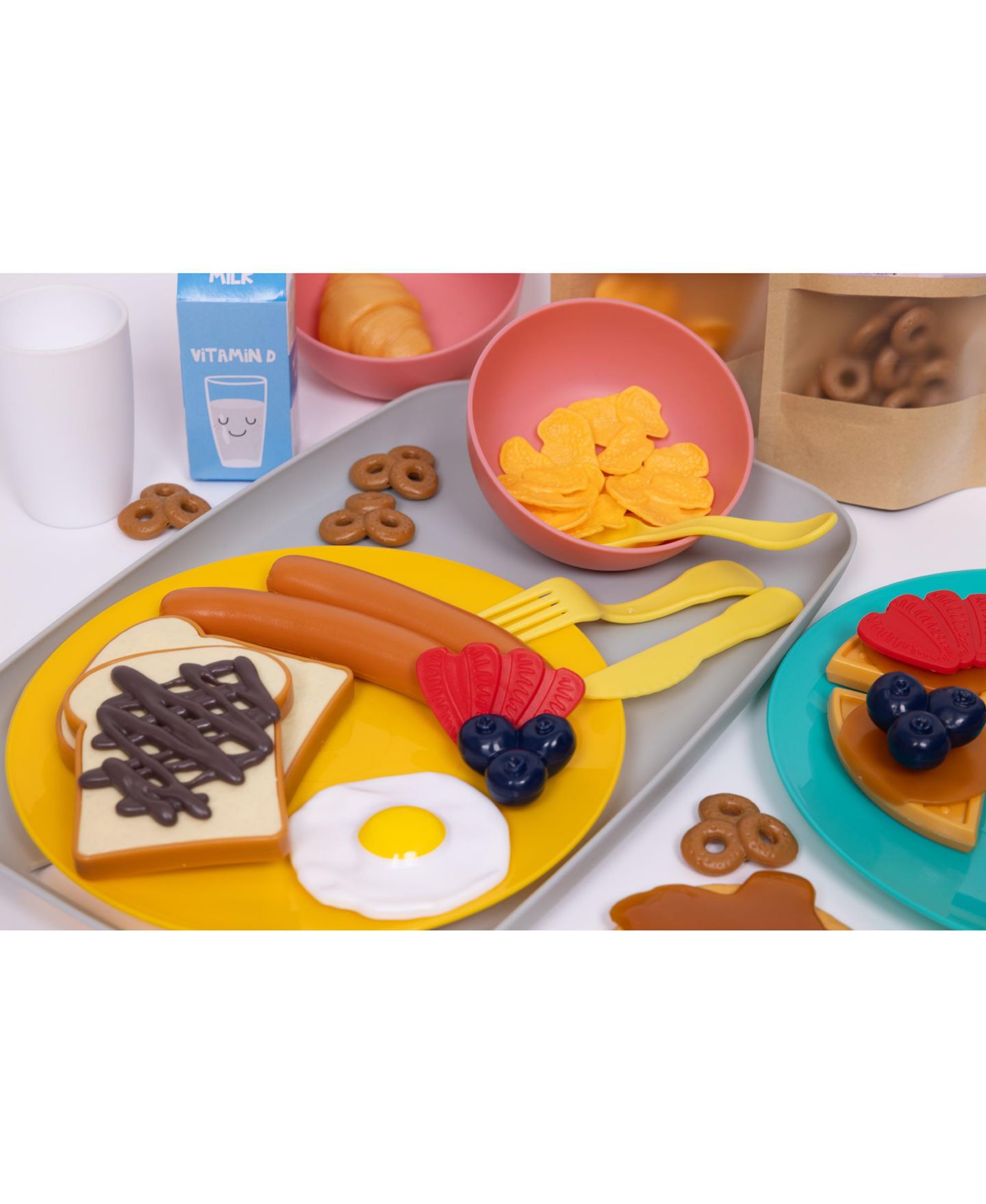 Детский игровой набор NurtureNature Breakfast Delights Imaginative Minds 69-Piece Playset, от 3 лет, цвет: Open Miscellaneous — фото 7