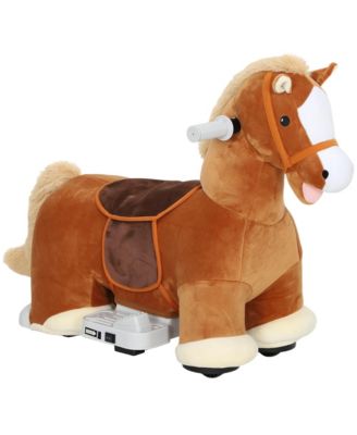 6V Ride On Horse with Washable Cover and Music, 10.2" Seat, 55 lb., Ages 1.5-5
