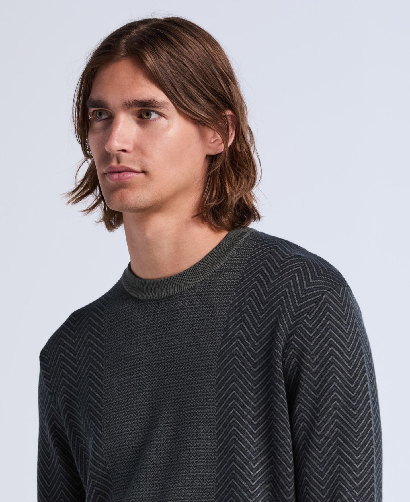 Мужской свитер Perry Ellis Stitch Mix Long-Sleeve Crewneck, цвет: Urban Chic — фото 3