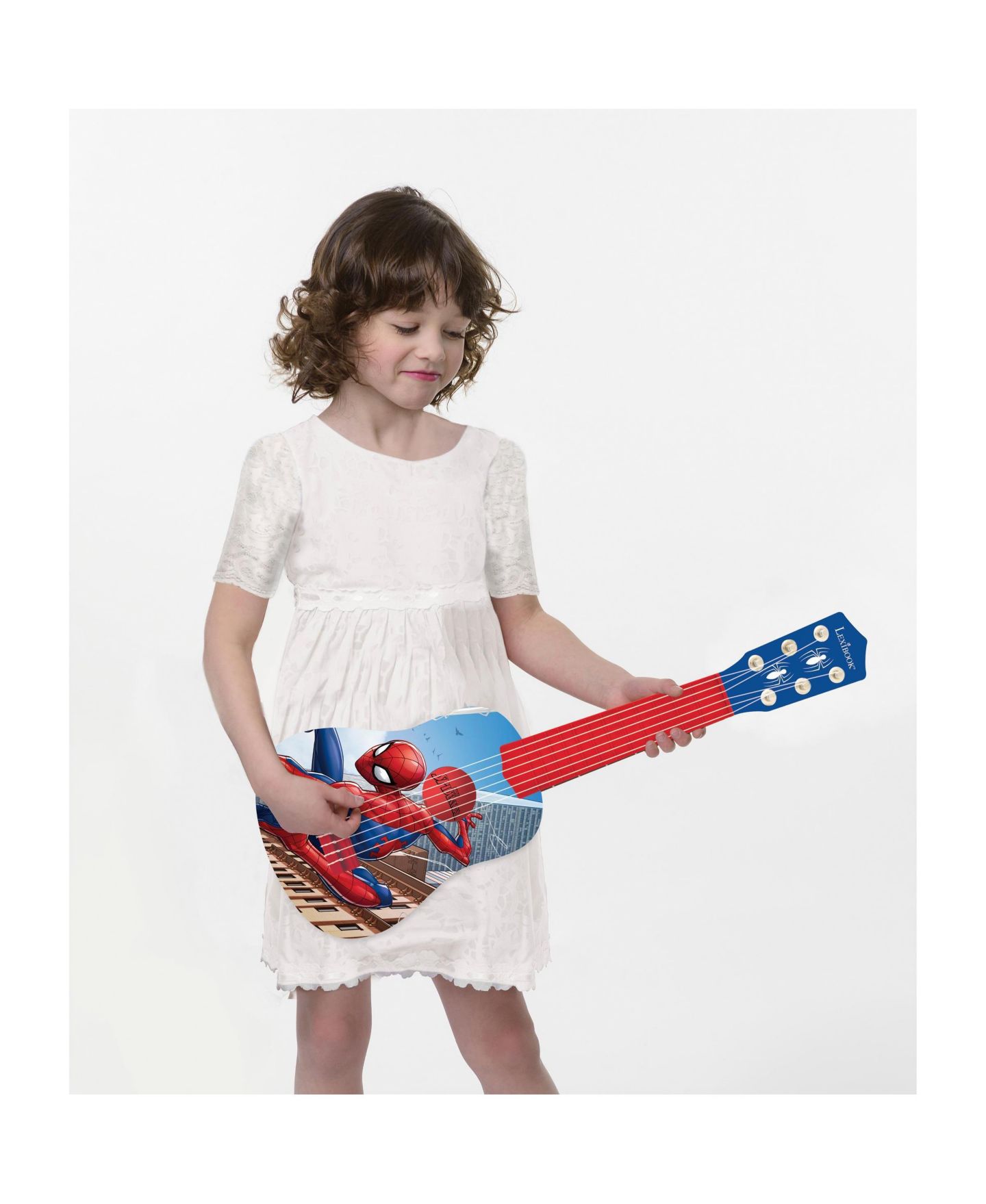 Детская игрушка Spiderman My First Wooden Guitar with 6 Nylon Strings and Learning Guide, от 3 лет — фото 3